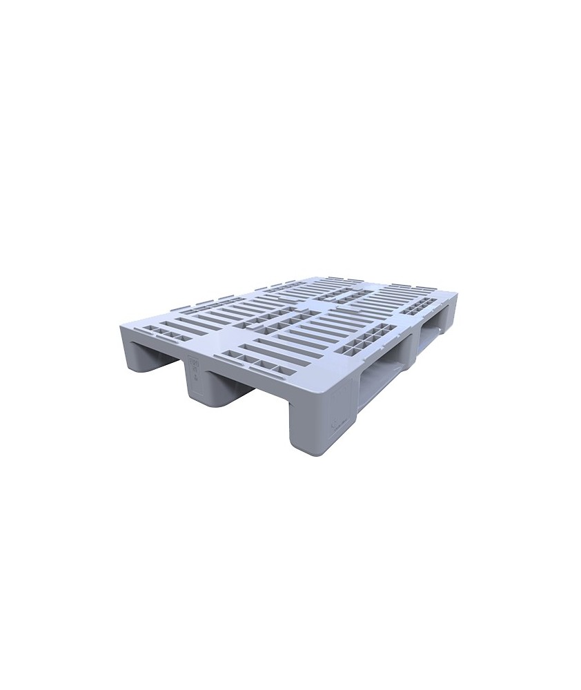 PALET REJADO EURO H1 GRIS C/REBORDE 800X1200X160MM