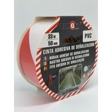 CINTA ADHESIVA SEÑALIZ. C13RB3350 RO/BL 33MTX50MM